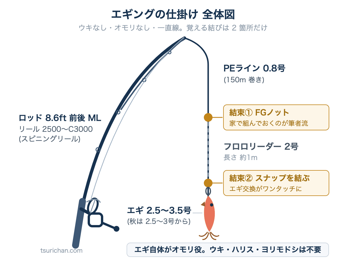エギング仕掛け図